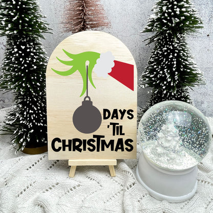 Grinch Countdown, Sleeps Until Santa Visits Sign, Christmas Countdown, Kids Christmas, Countdown Board