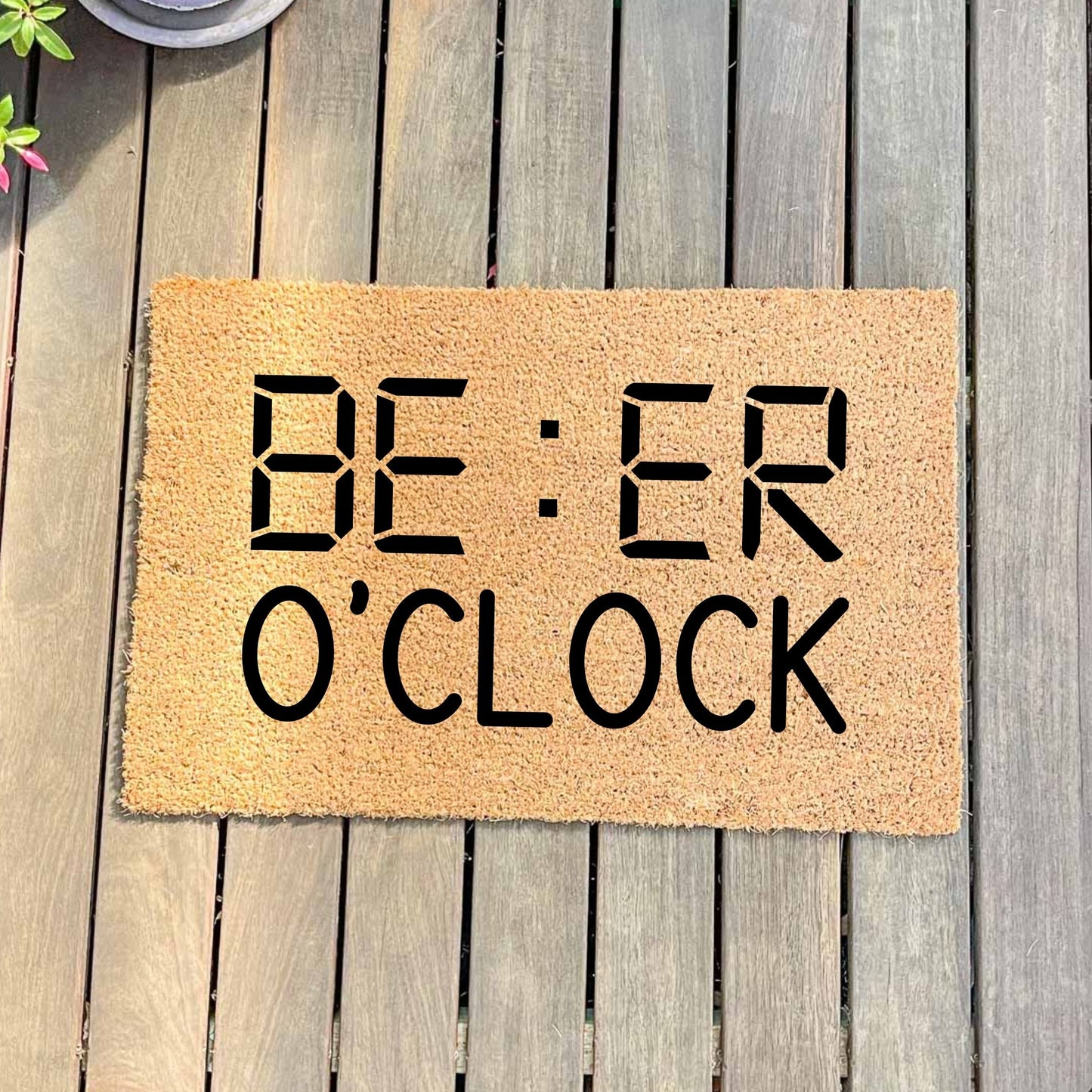 Beer O'Clock doormat, fathers day gift, gifts for him, birthday gift, dad doormat, grandpa doormat