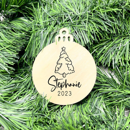 Personalised Name bauble, christmas ornament, christmas bauble, personalised ornament, family ornament