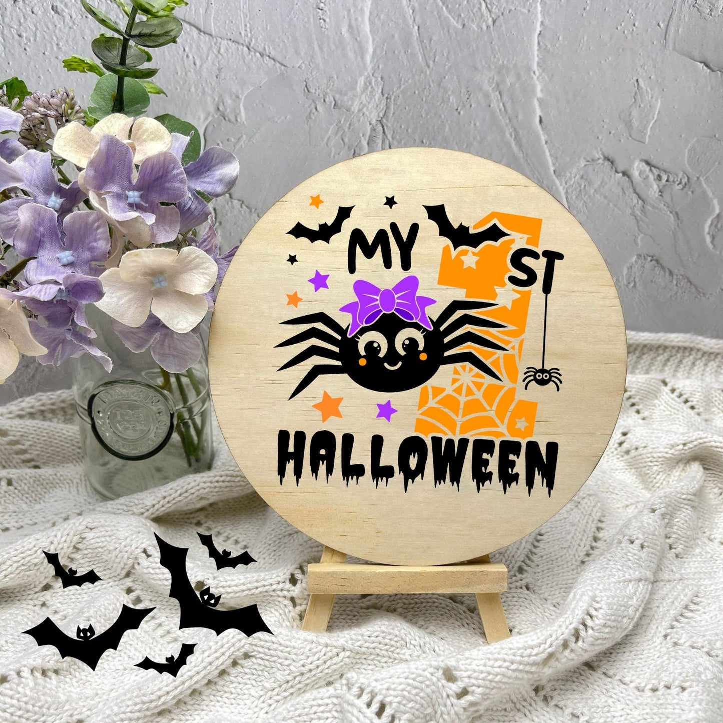 My first Halloween sign, Halloween Decor, Spooky Vibes, hocus pocus sign, trick or treat decor, haunted house h7