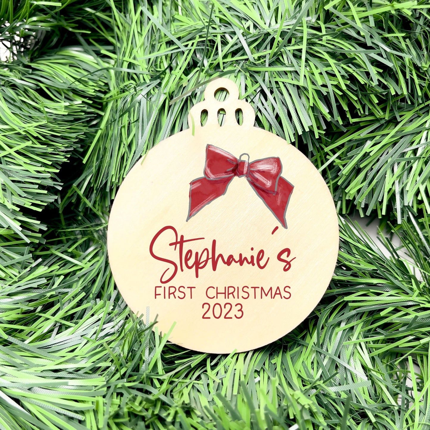 Personalised First Christmas bauble, Baby Keepsake, baby bauble, Custom Ornament, First Holiday ornament, baby first christmas ornament