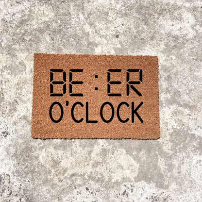 Beer O'Clock doormat, fathers day gift, gifts for him, birthday gift, dad doormat, grandpa doormat