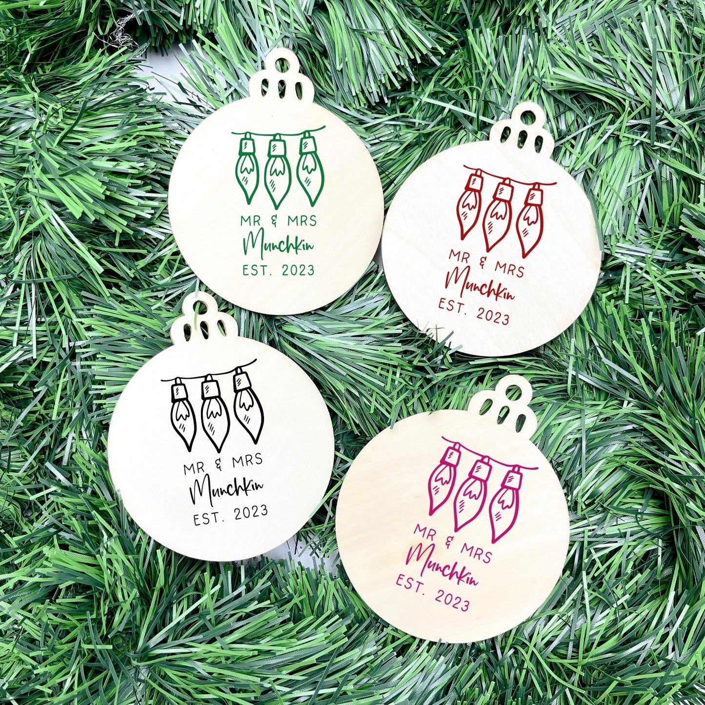 Personalised Newlywed Bauble, Mr. & Mrs. Christmas Ornament, First Christmas as Spouses Bauble, First Married Christmas Ornament