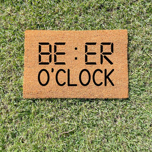 Beer O'Clock doormat, fathers day gift, gifts for him, birthday gift, dad doormat, grandpa doormat