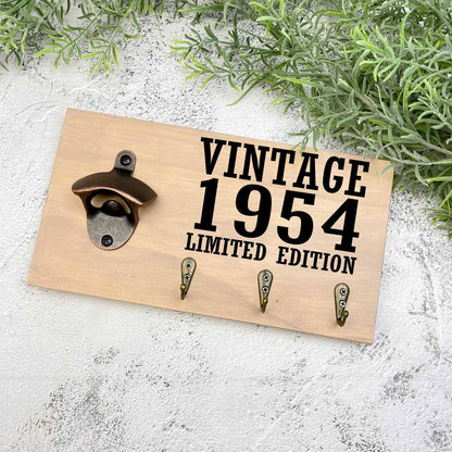 Vintage 70th Birthday beer sign, 1953 beer sign gift, 1954 birthday, 70th celebration, bottle opener sign