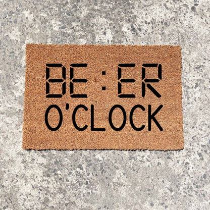 Beer O'Clock doormat, fathers day gift, gifts for him, birthday gift, dad doormat, grandpa doormat