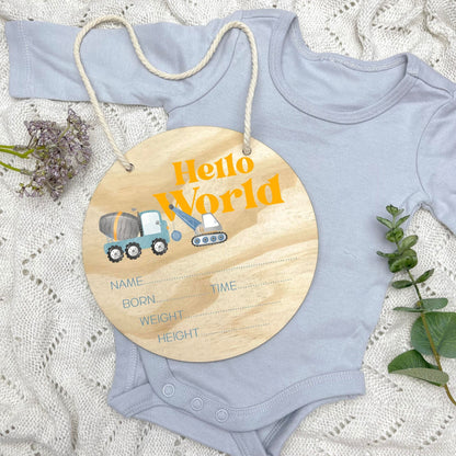 Birth announcement sign, baby birth sign, personalised baby plaque, birth plaque, newborn gift