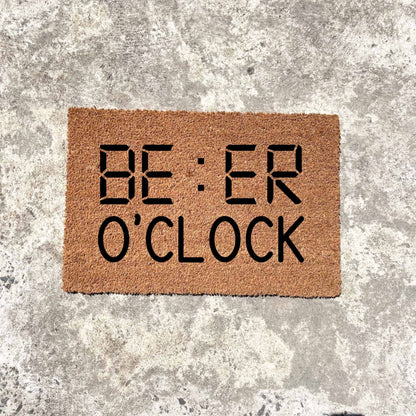 Beer O'Clock doormat, fathers day gift, gifts for him, birthday gift, dad doormat, grandpa doormat