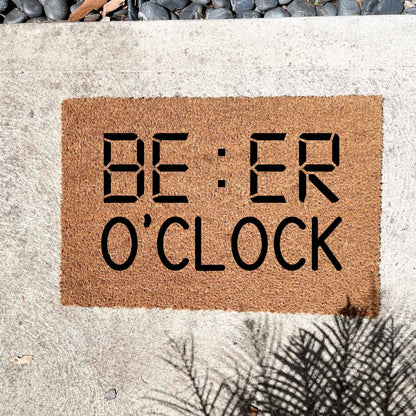 Beer O'Clock doormat, fathers day gift, gifts for him, birthday gift, dad doormat, grandpa doormat