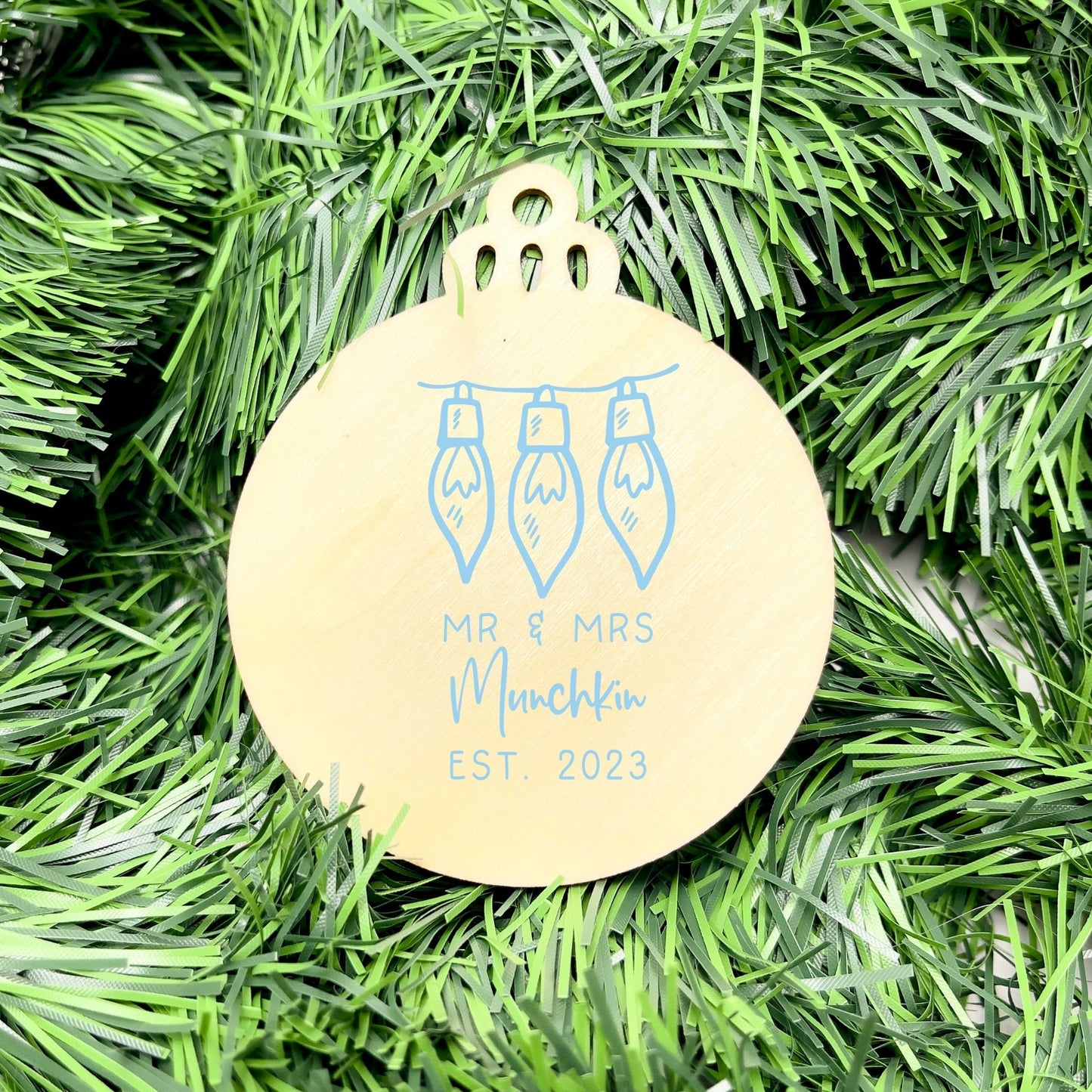 Personalised Newlywed Bauble, Mr. & Mrs. Christmas Ornament, First Christmas as Spouses Bauble, First Married Christmas Ornament