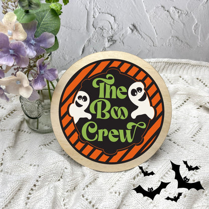 The boo crew sign, Halloween Decor, Spooky Vibes, hocus pocus sign, trick or treat decor, haunted house h58