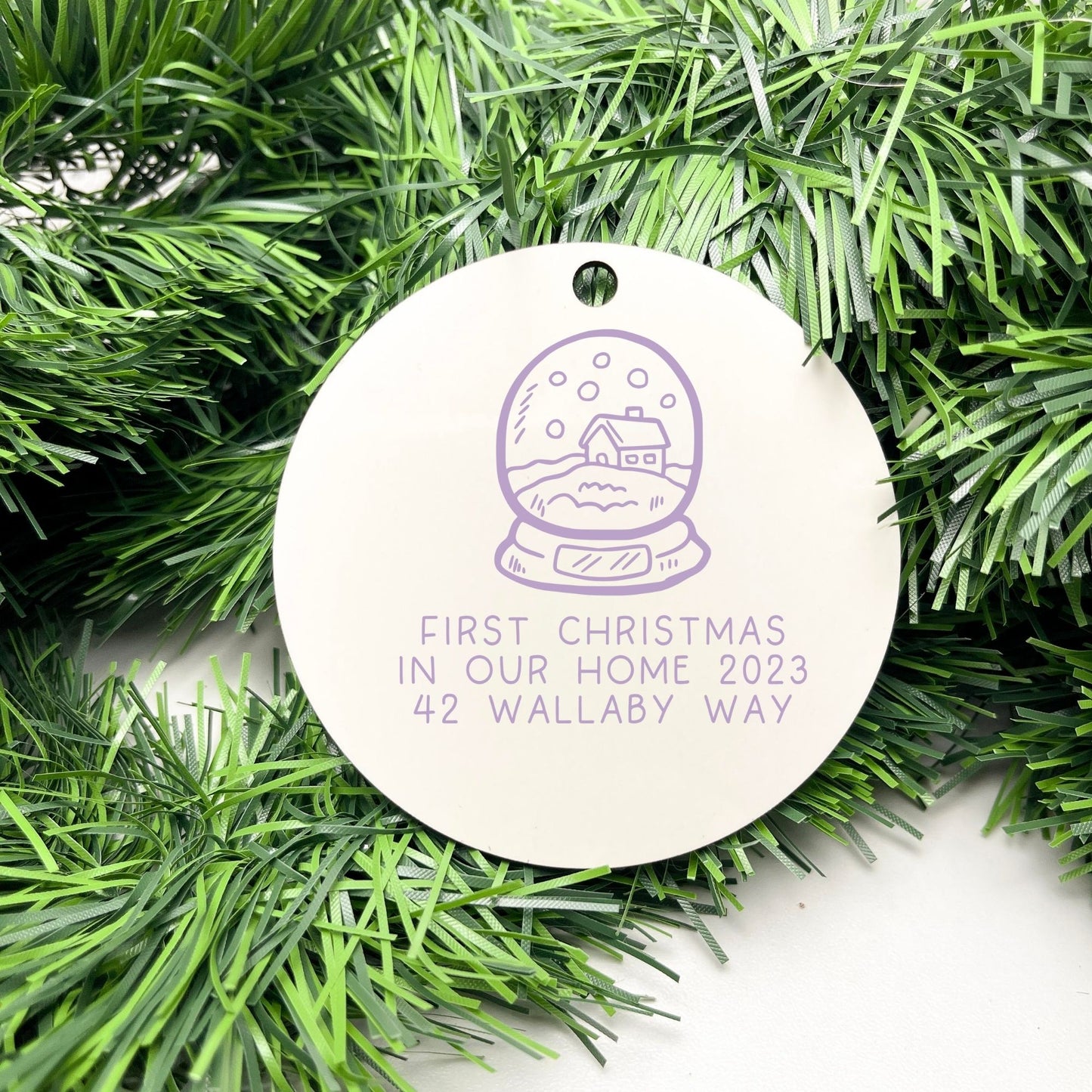 Personalised first Christmas in new home bauble, Housewarming Ornament, Cozy Home Decoration, new home bauble, holiday decor, christmas tree