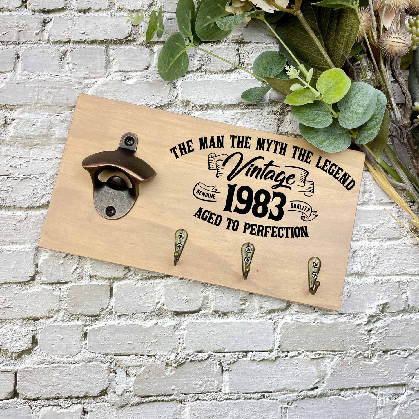 Man the myth the legend 40th Birthday beer sign, 1983 beer sign gift, 1984 birthday, 40th celebration, bottle opener sign