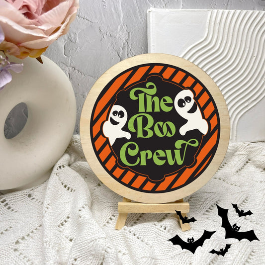 The boo crew sign, Halloween Decor, Spooky Vibes, hocus pocus sign, trick or treat decor, haunted house h58