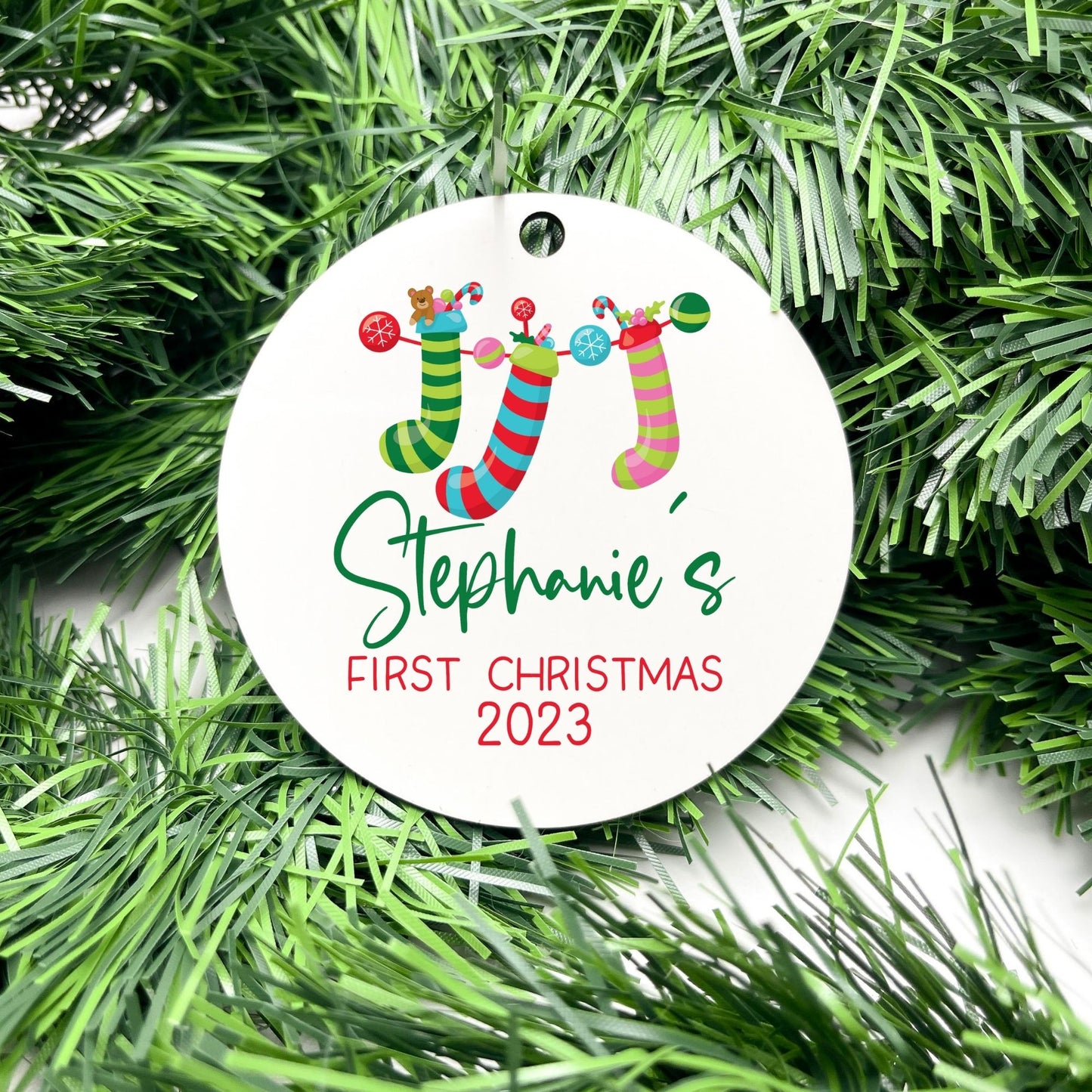 Personalised First Christmas bauble, Baby Keepsake, baby bauble, Custom Ornament, First Holiday ornament, baby first christmas ornament