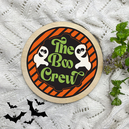 The boo crew sign, Halloween Decor, Spooky Vibes, hocus pocus sign, trick or treat decor, haunted house h58