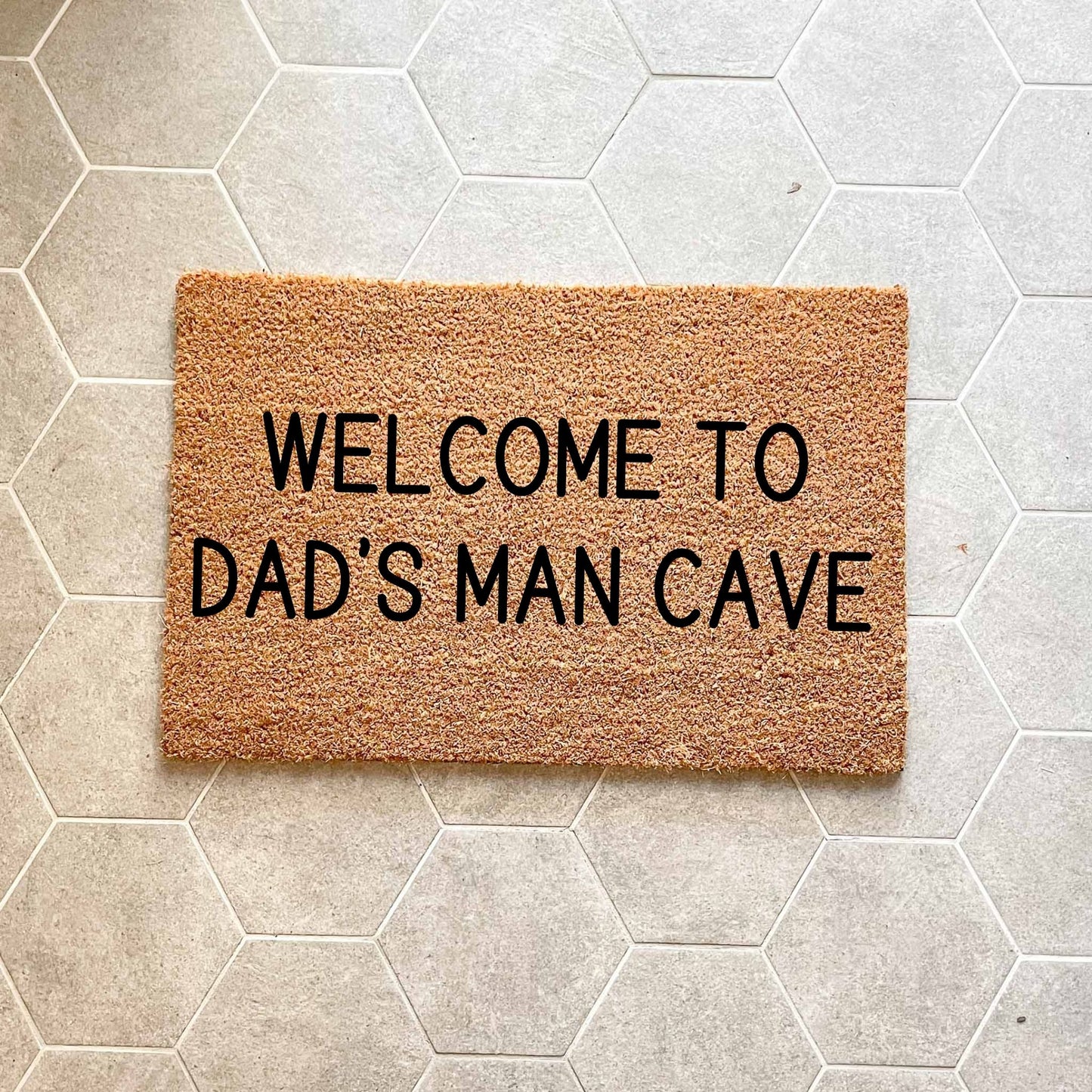 Dad's man cave doormat, fathers day gift, gifts for him, birthday gift, dad doormat, grandpa doormat