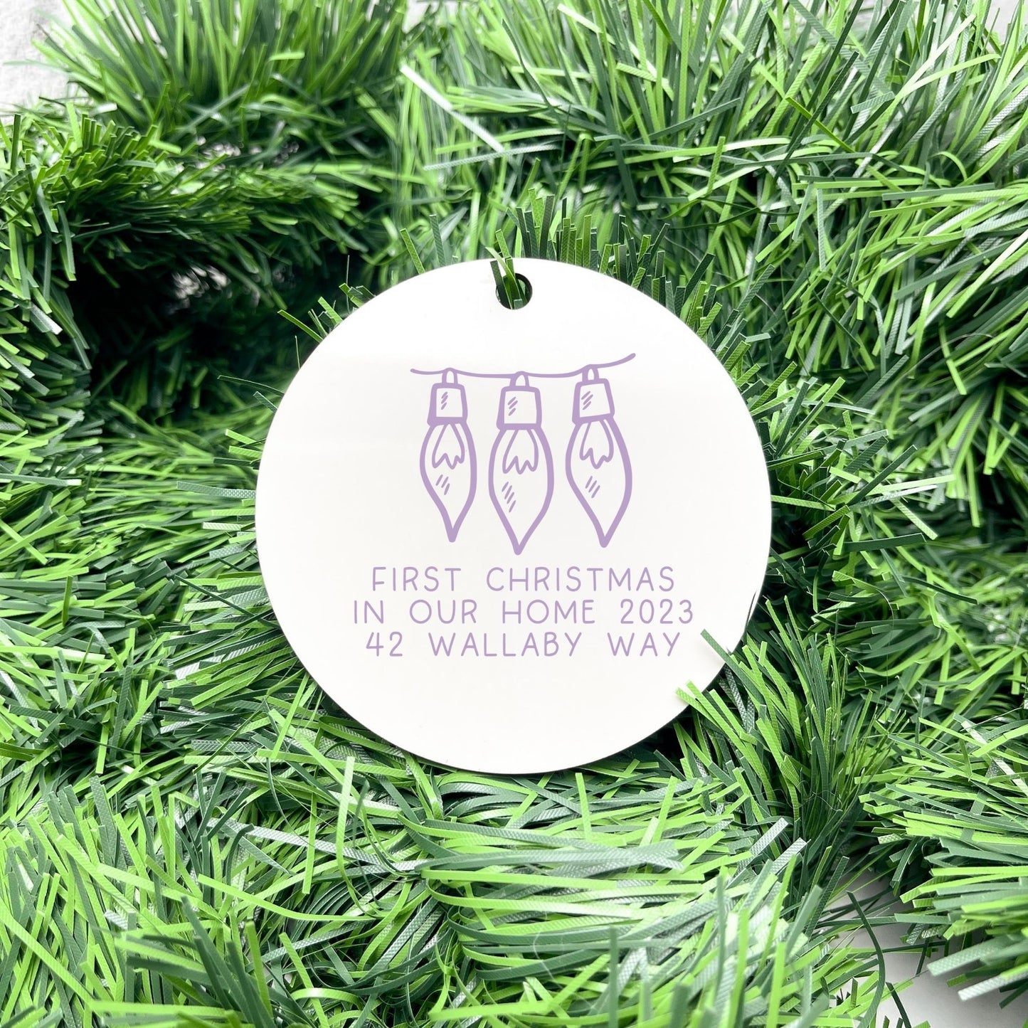 Personalised first Christmas in new home bauble, Housewarming Ornament, Cozy Home Decoration, new home bauble, holiday decor, christmas tree