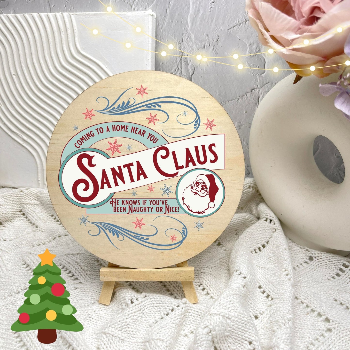 Santa Claus Sign, Seasonal Decor, Holidays decor, Christmas Decor, festive decorations c9