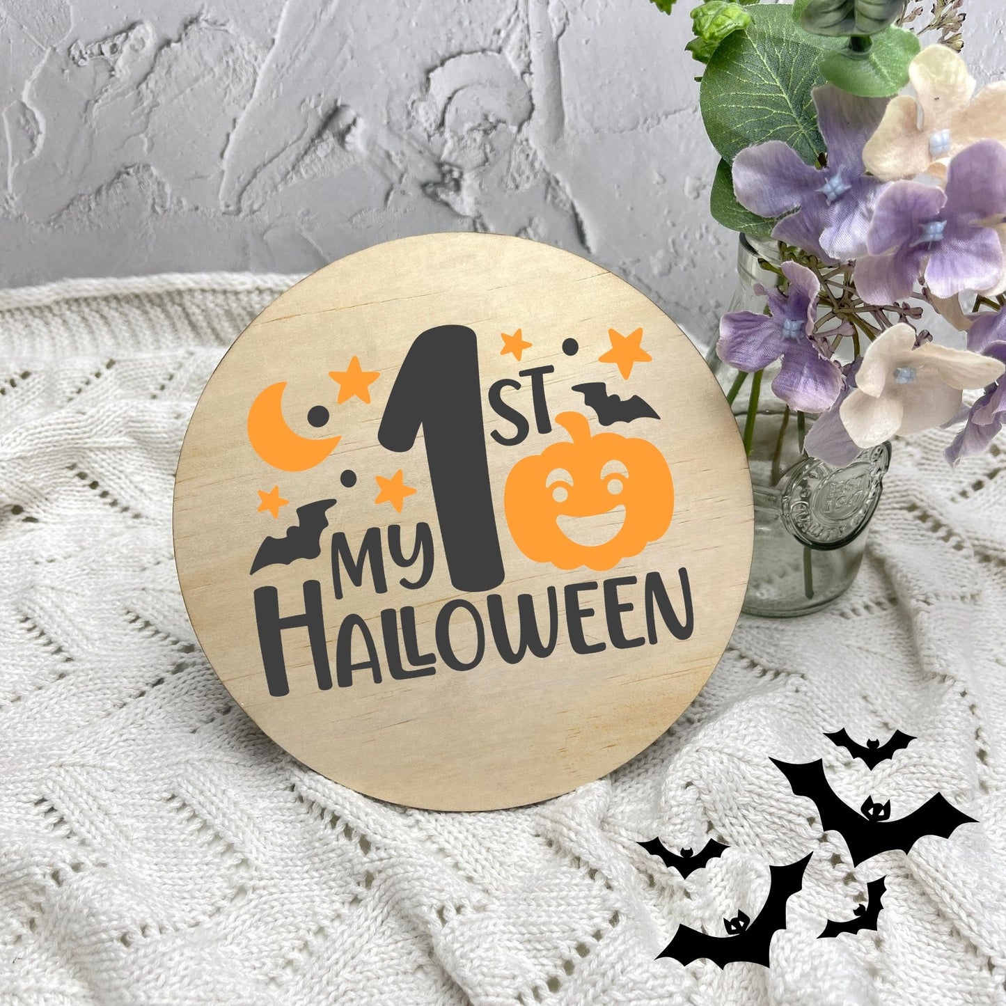 My first Halloween sign, Halloween Decor, Spooky Vibes, hocus pocus sign, trick or treat decor, haunted house h9