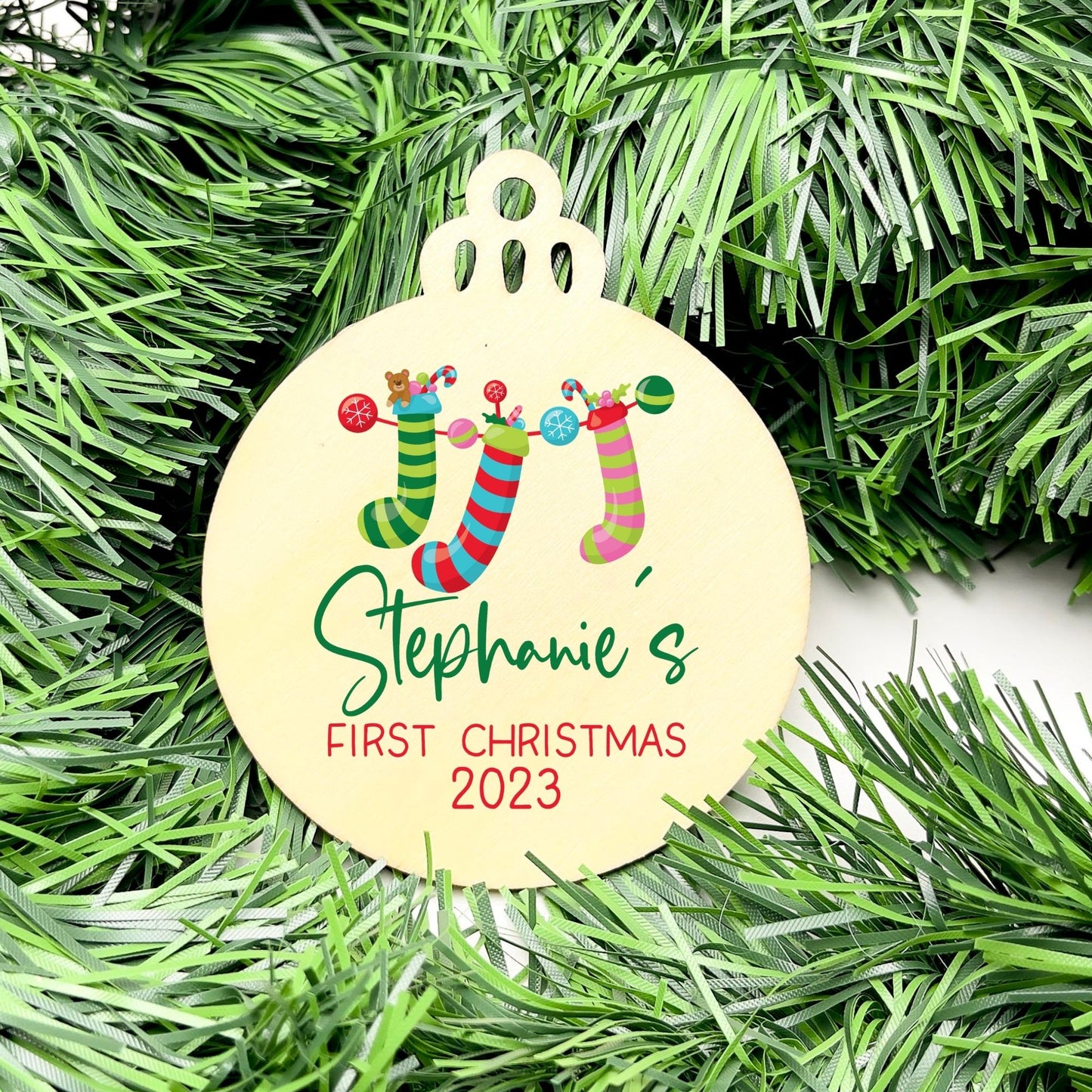 Personalised First Christmas bauble, Baby Keepsake, baby bauble, Custom Ornament, First Holiday ornament, baby first christmas ornament