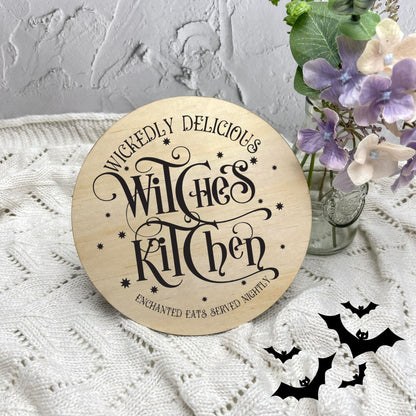 Witches kitchen sign, Halloween Decor, Spooky Vibes, hocus pocus sign, trick or treat decor, haunted house h59