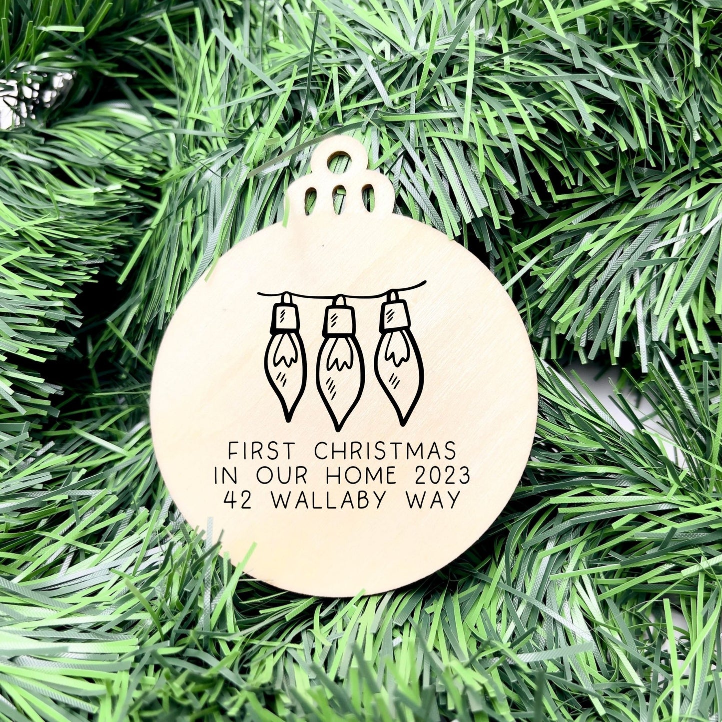 Personalised first Christmas in new home bauble, Housewarming Ornament, Cozy Home Decoration, new home bauble, holiday decor, christmas tree