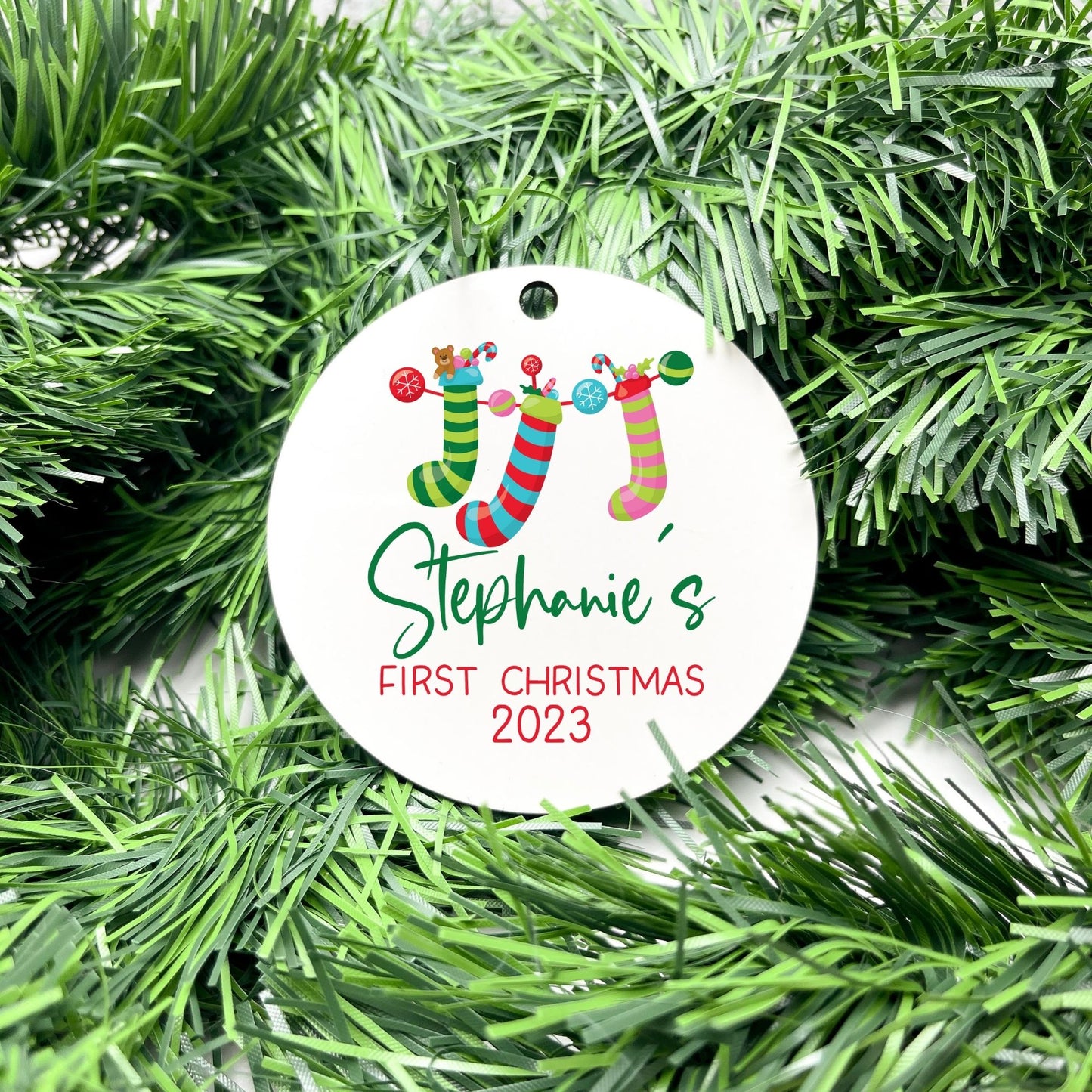 Personalised First Christmas bauble, Baby Keepsake, baby bauble, Custom Ornament, First Holiday ornament, baby first christmas ornament