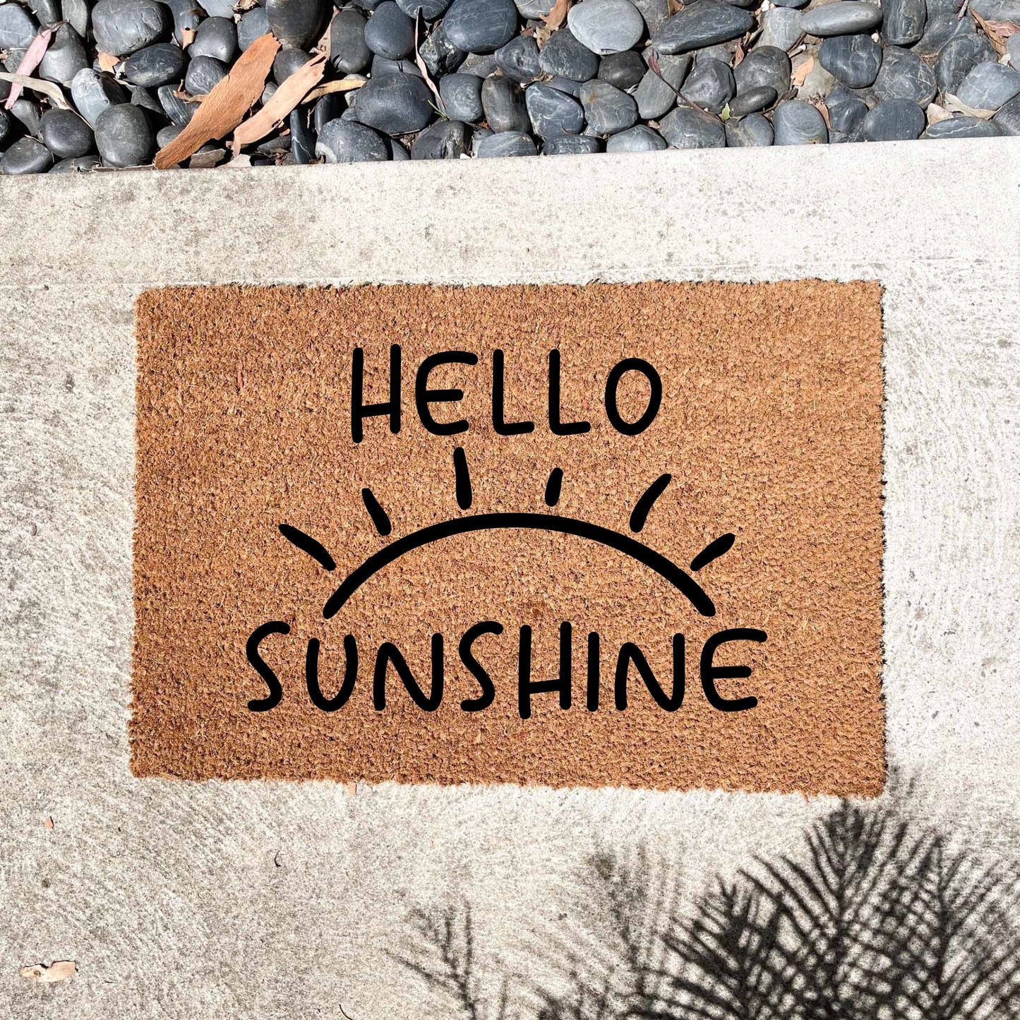 Hello Sunshine doormat, unique doormat, custom doormat, personalised doormat