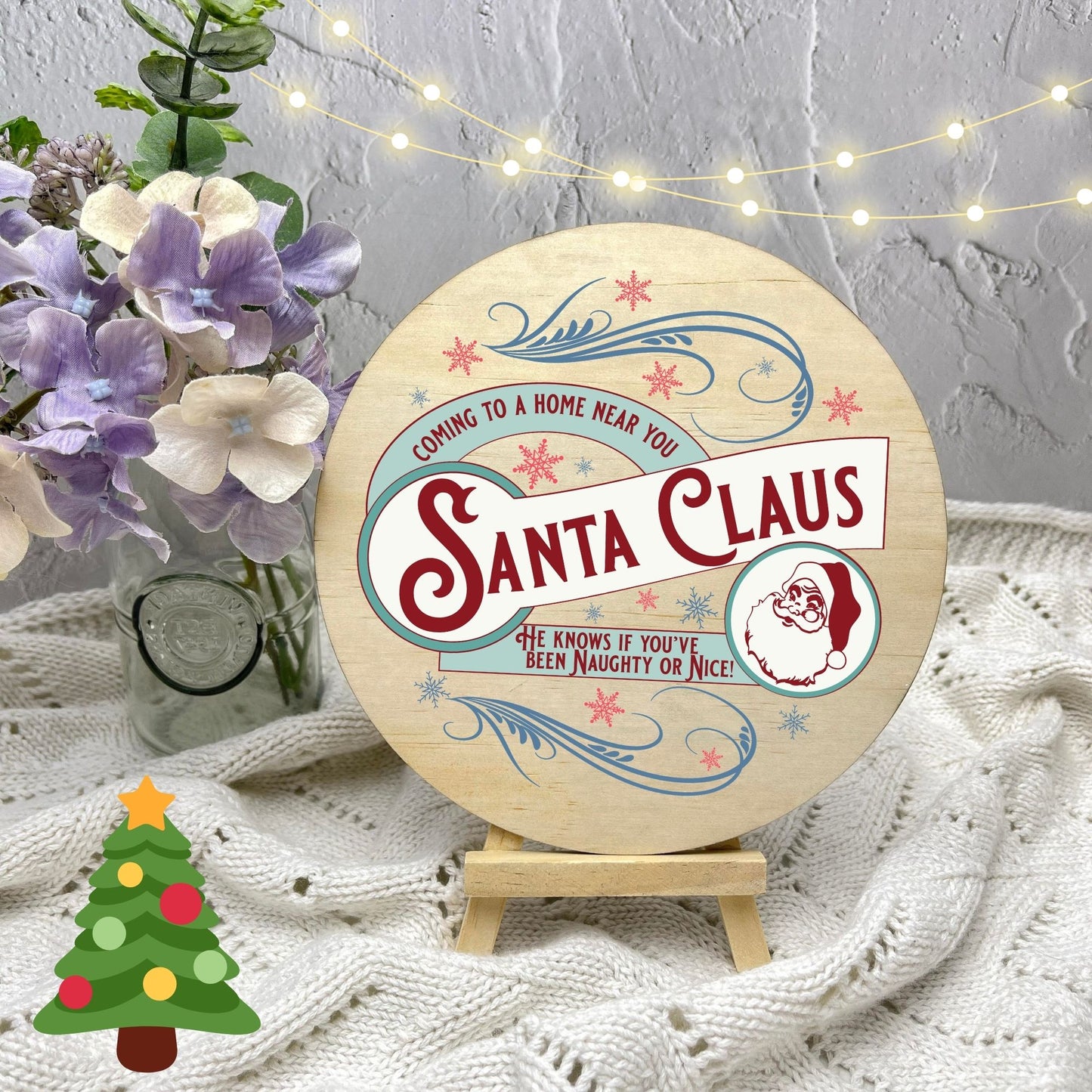 Santa Claus Sign, Seasonal Decor, Holidays decor, Christmas Decor, festive decorations c9