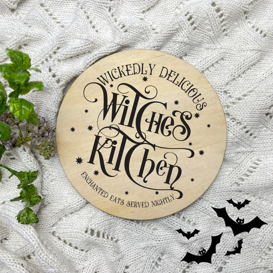 Witches kitchen sign, Halloween Decor, Spooky Vibes, hocus pocus sign, trick or treat decor, haunted house h59