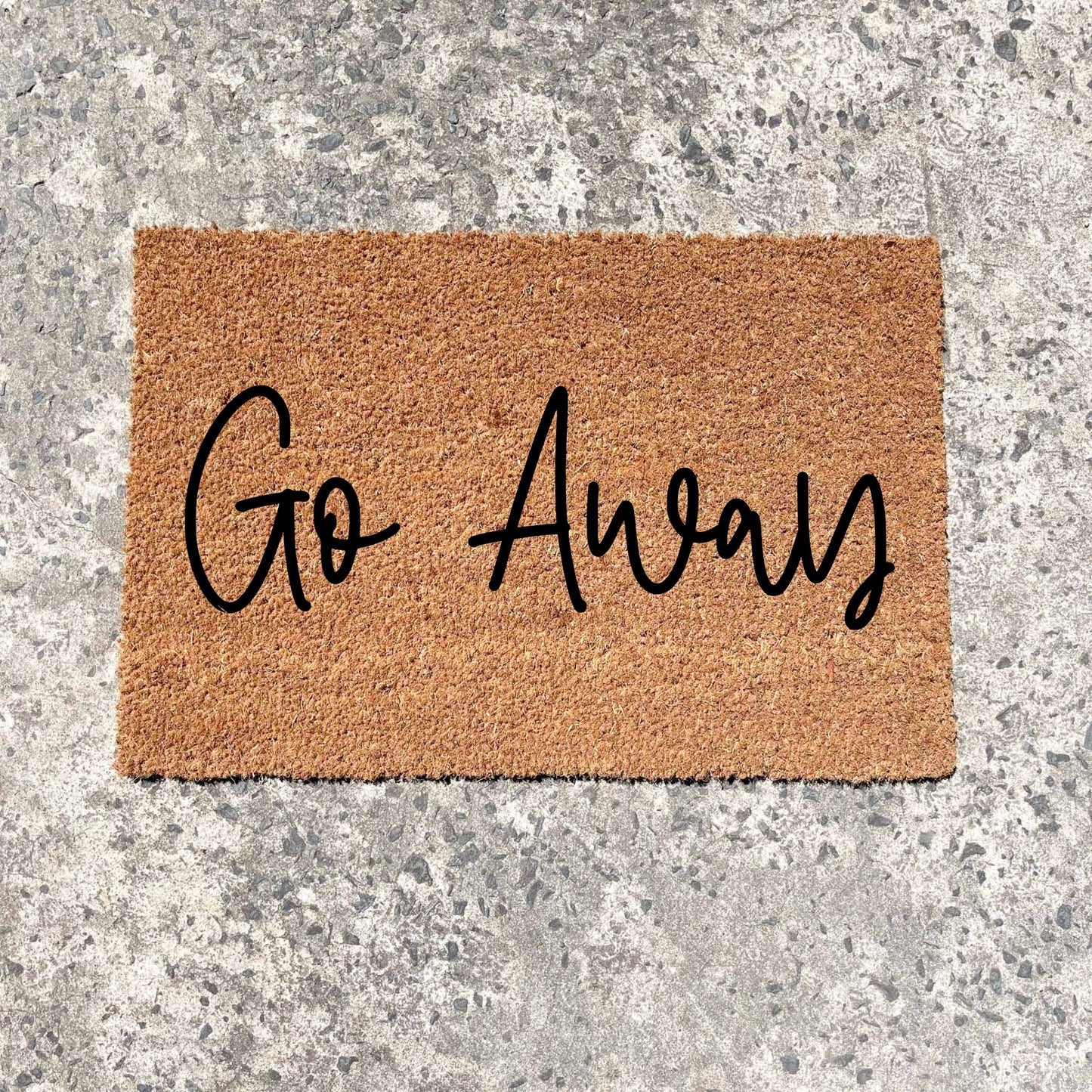 Go away doormat, unique doormat, custom doormat, personalised doormat