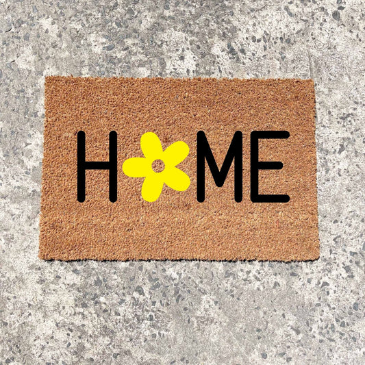 Home daisy doormat, cutesy doormat, custom doormat, personalised doormat