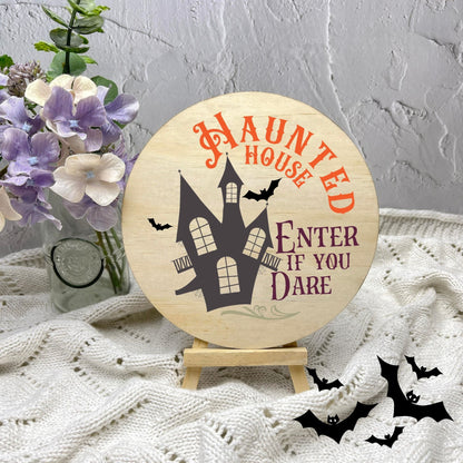 Haunted House sign, Halloween Decor, Spooky Vibes, hocus pocus sign, trick or treat decor, haunted house h35