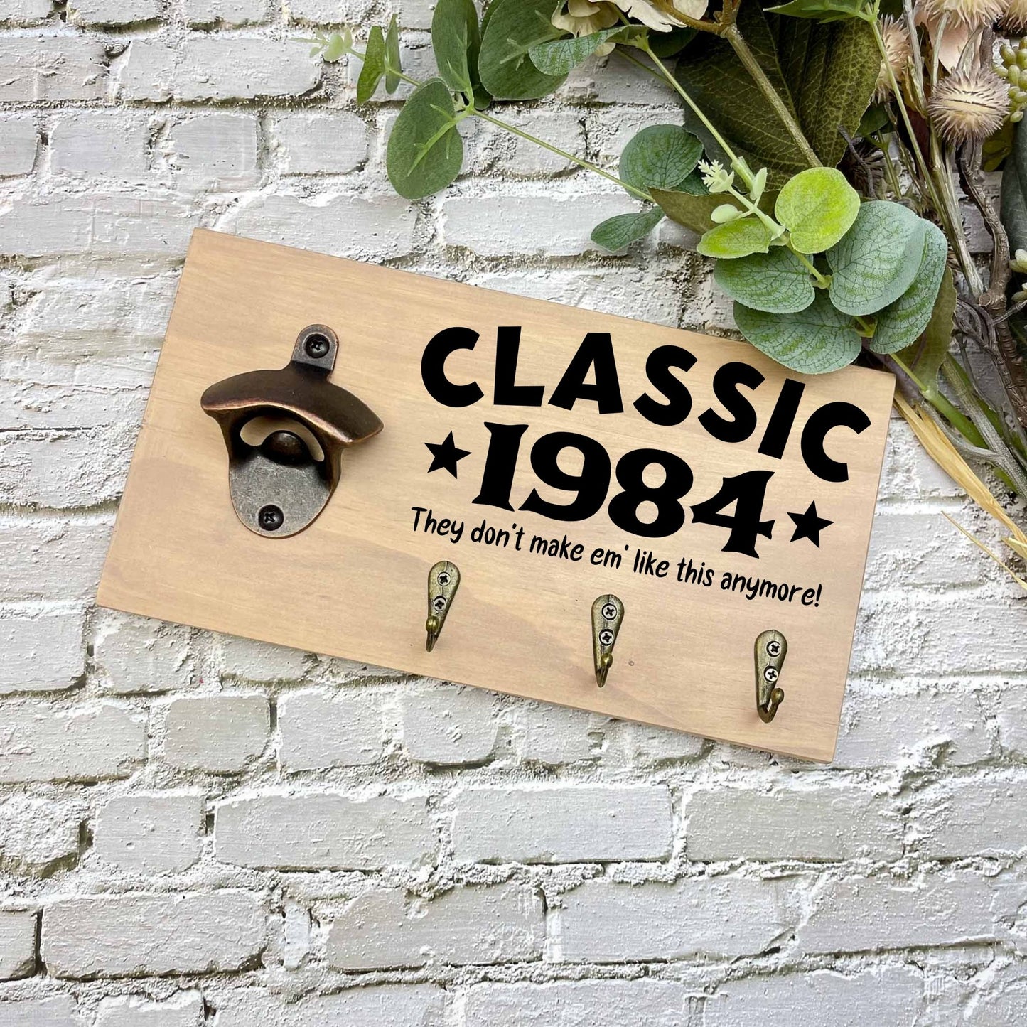 Classic 40th Birthday beer sign, 1983 beer sign gift, 1984 birthday, 40th celebration, bottle opener sign