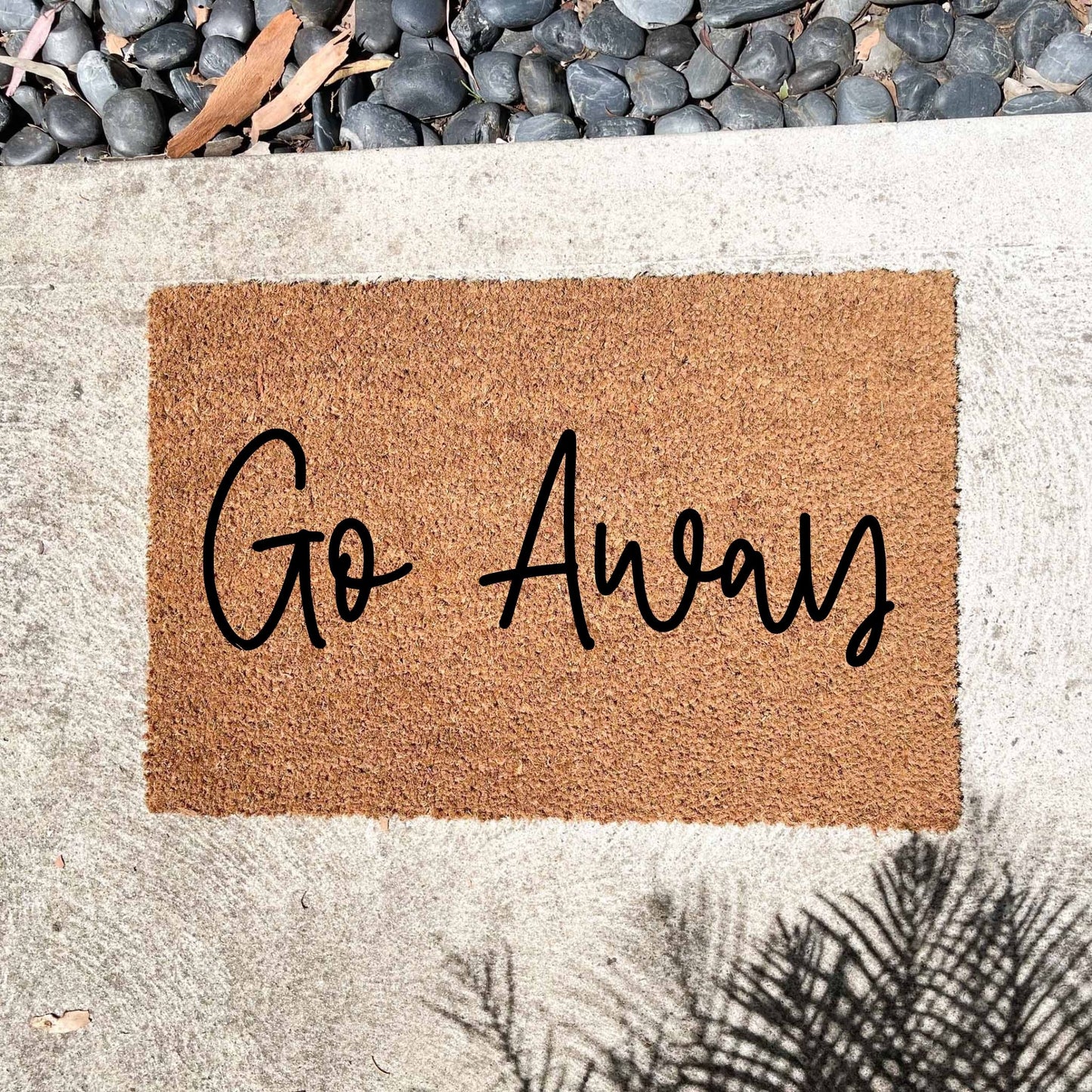 Go away doormat, unique doormat, custom doormat, personalised doormat