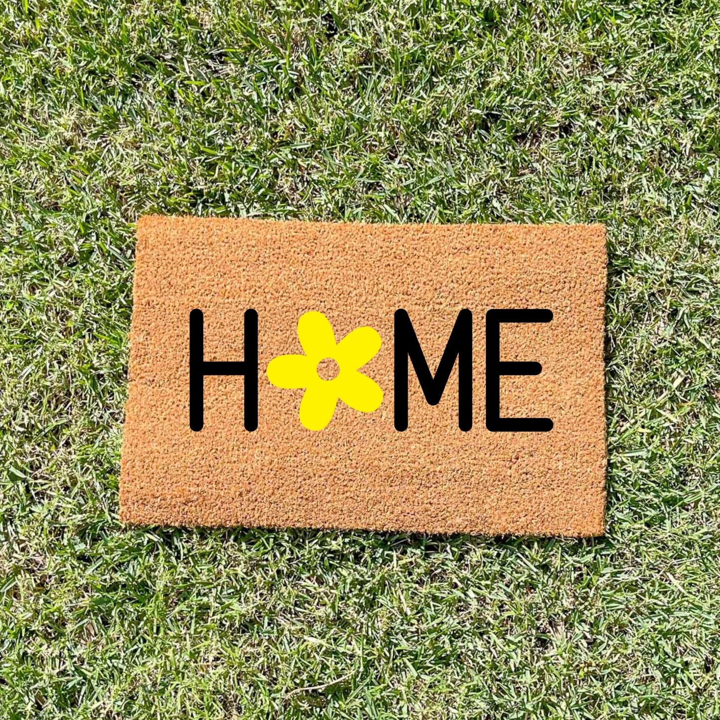 Home daisy doormat, cutesy doormat, custom doormat, personalised doormat