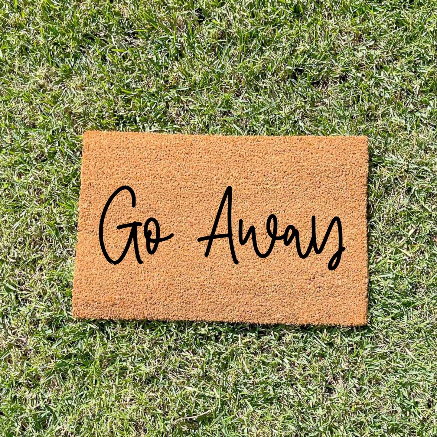 Go away doormat, unique doormat, custom doormat, personalised doormat