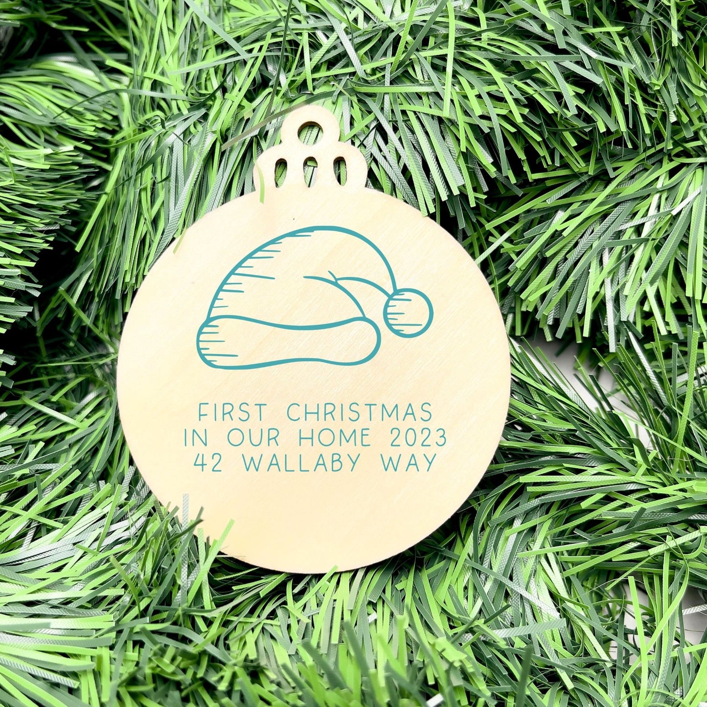 Personalised first Christmas in new home bauble, Housewarming Ornament, Cozy Home Decoration, new home bauble, holiday decor, christmas tree