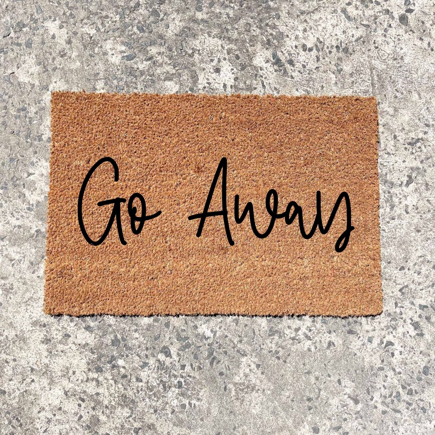 Go away doormat, unique doormat, custom doormat, personalised doormat