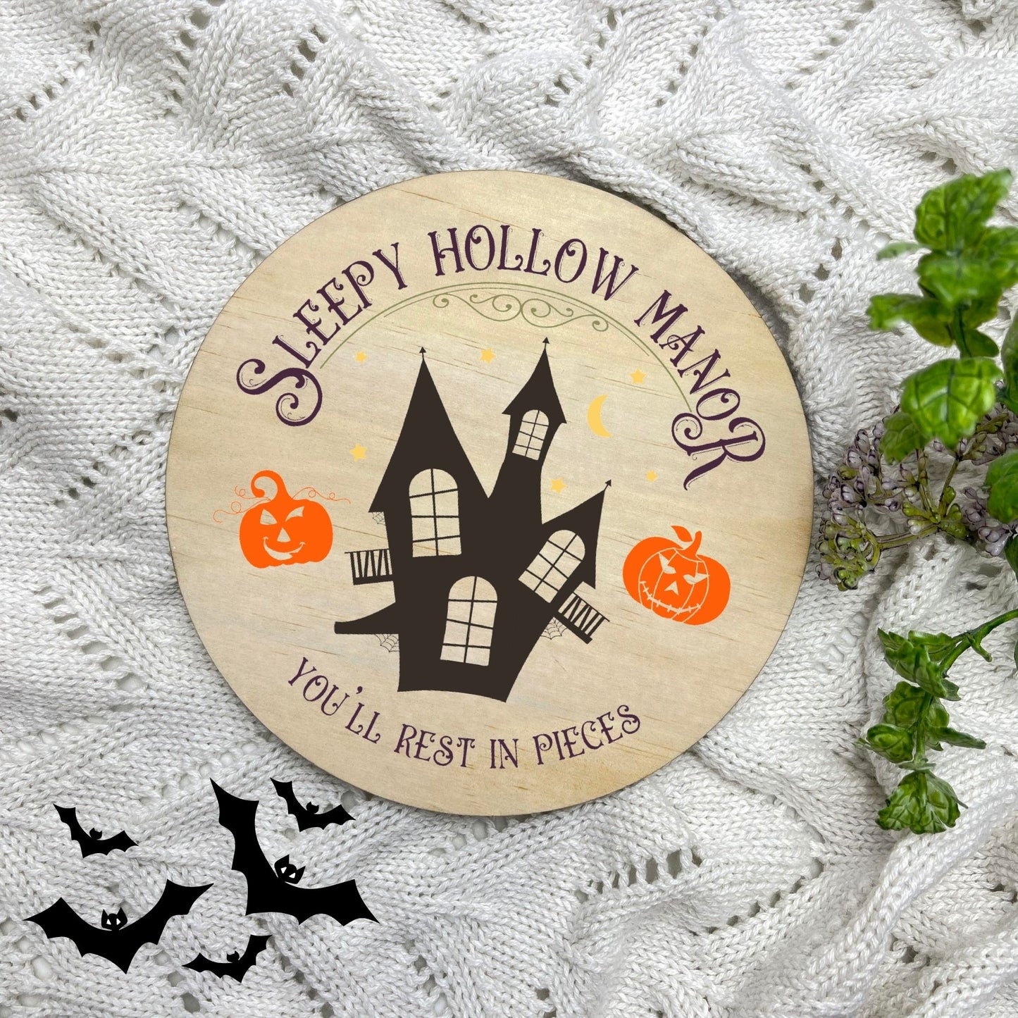 Sleepy Hollow Manor sign, Halloween Decor, Spooky Vibes, hocus pocus sign, trick or treat decor, haunted house h11