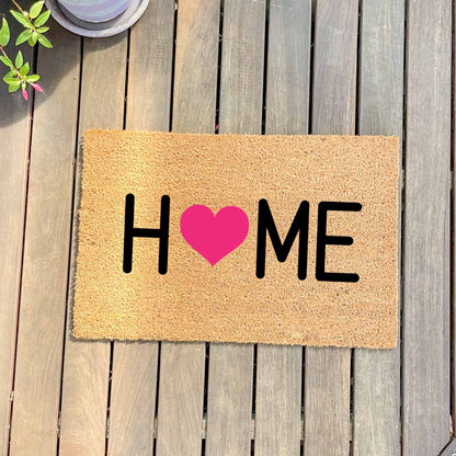 Home heart doormat, cutesy doormat, custom doormat, personalised doormat