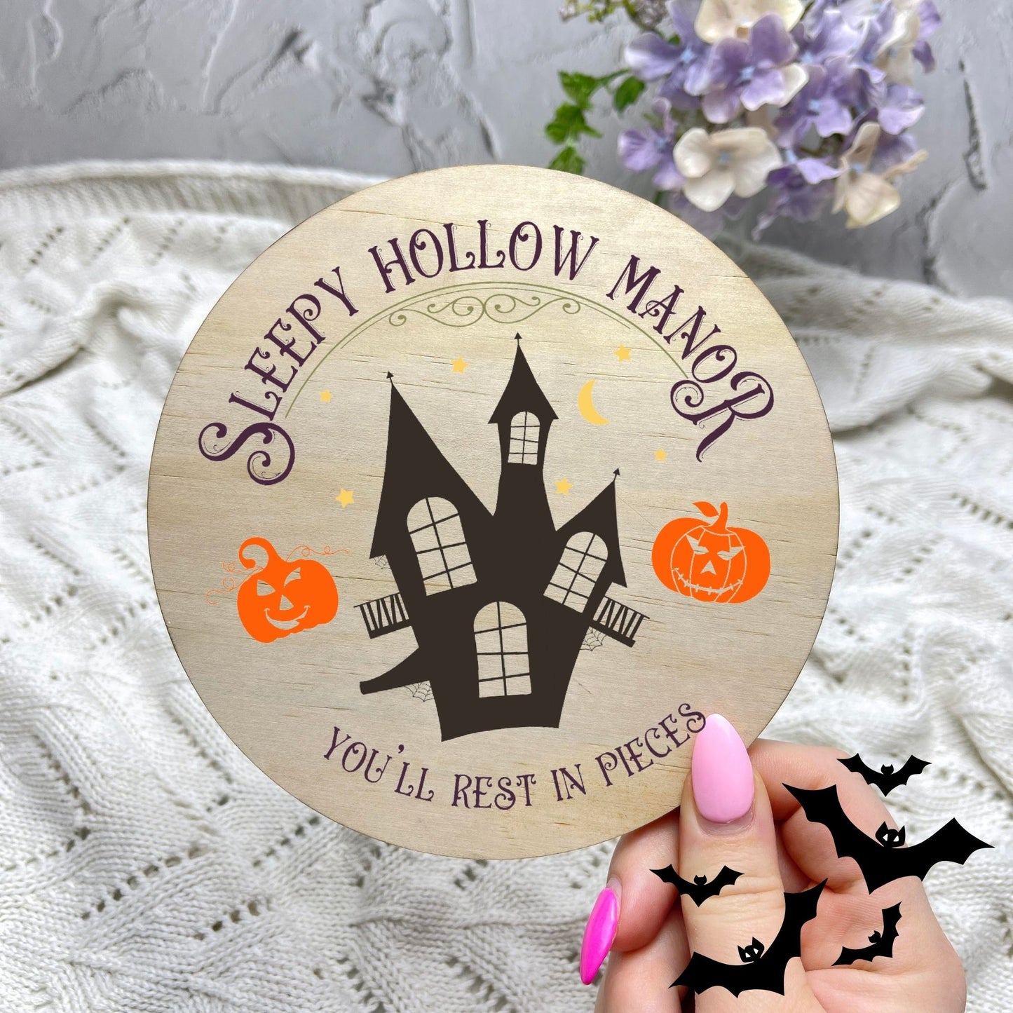 Sleepy Hollow Manor sign, Halloween Decor, Spooky Vibes, hocus pocus sign, trick or treat decor, haunted house h11