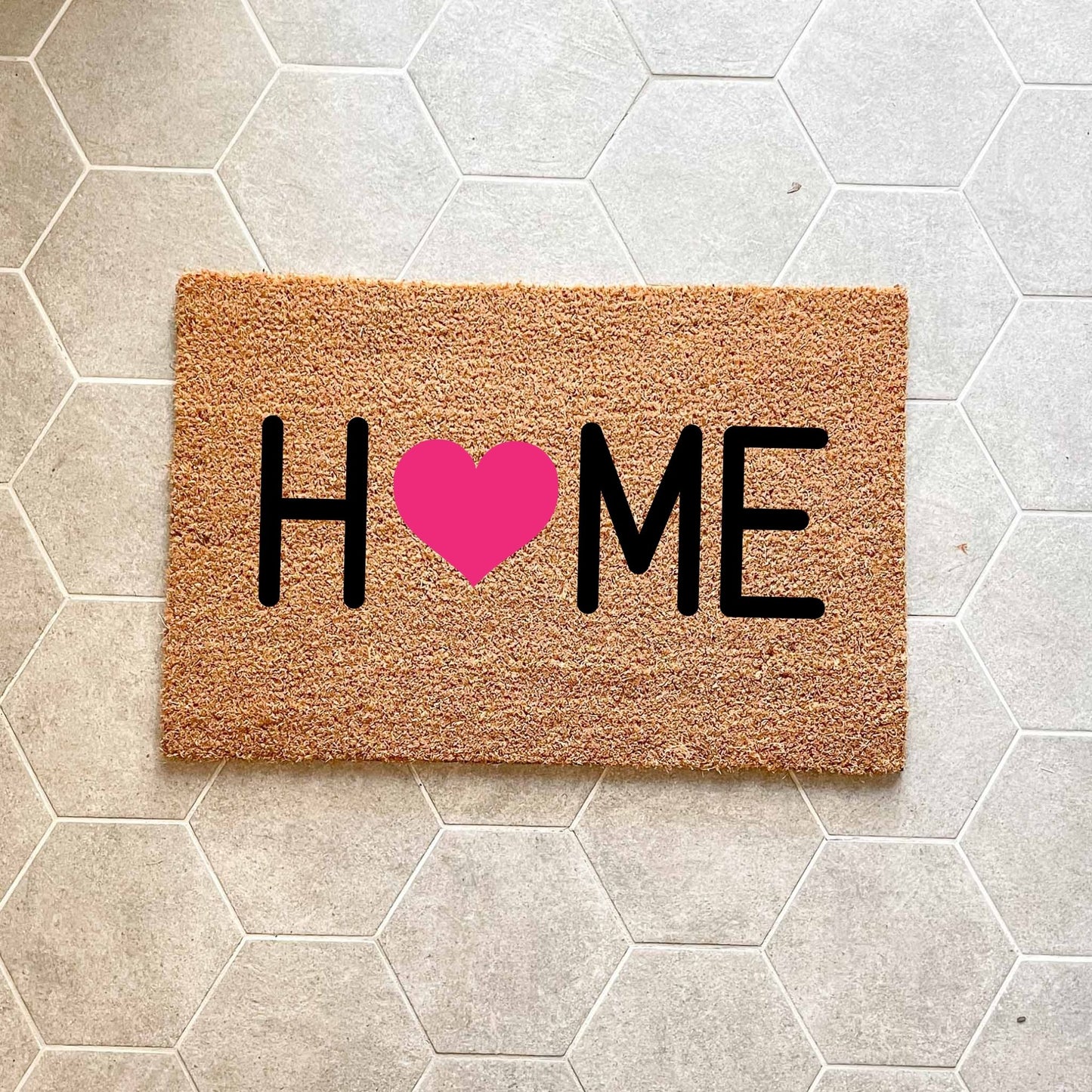 Home heart doormat, cutesy doormat, custom doormat, personalised doormat