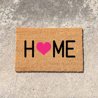 Home heart doormat, cutesy doormat, custom doormat, personalised doormat