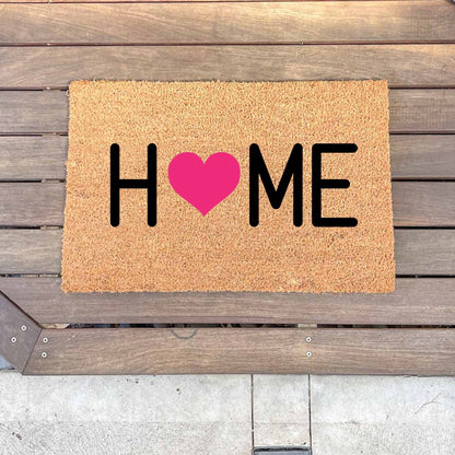 Home heart doormat, cutesy doormat, custom doormat, personalised doormat