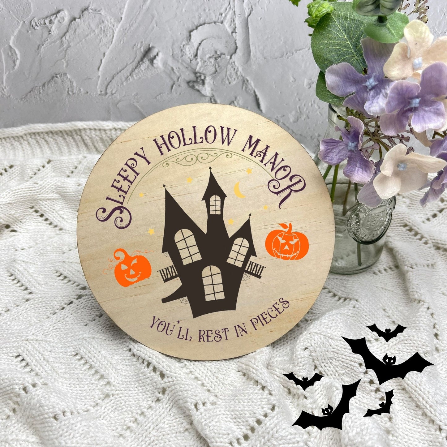Sleepy Hollow Manor sign, Halloween Decor, Spooky Vibes, hocus pocus sign, trick or treat decor, haunted house h11