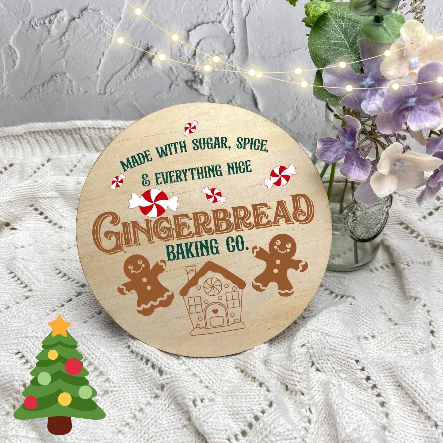 Gingerbread Baking Co Sign, Seasonal Decor, Holidays decor, Christmas Decor, festive decorations c11