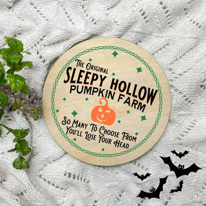 Sleepy Hollow Pumpkin Farm sign, Halloween Decor, Spooky Vibes, hocus pocus sign, trick or treat decor, haunted house h37