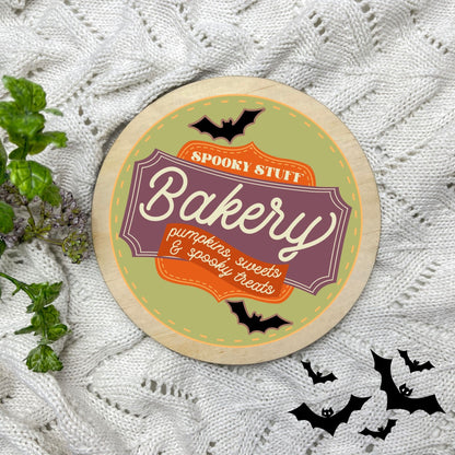 Spooky Street Bakery sign, Halloween Decor, Spooky Vibes, hocus pocus sign, trick or treat decor, haunted house h12